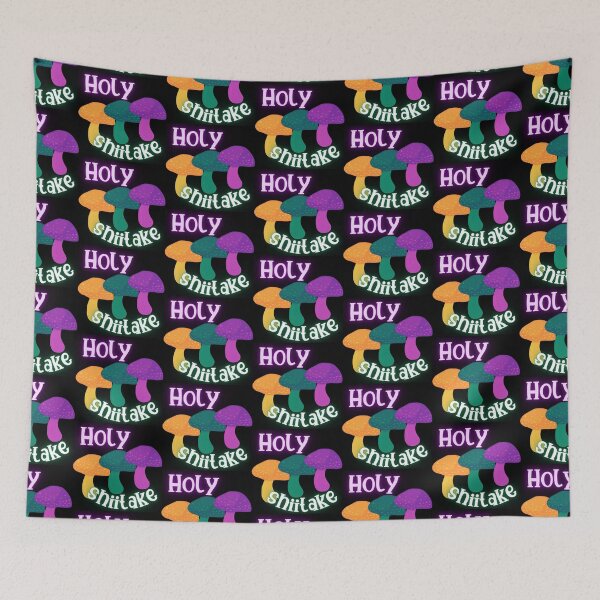 Item preview, Holy shiitake - mushroom pun designed and sold by EvergreenWhimsy.