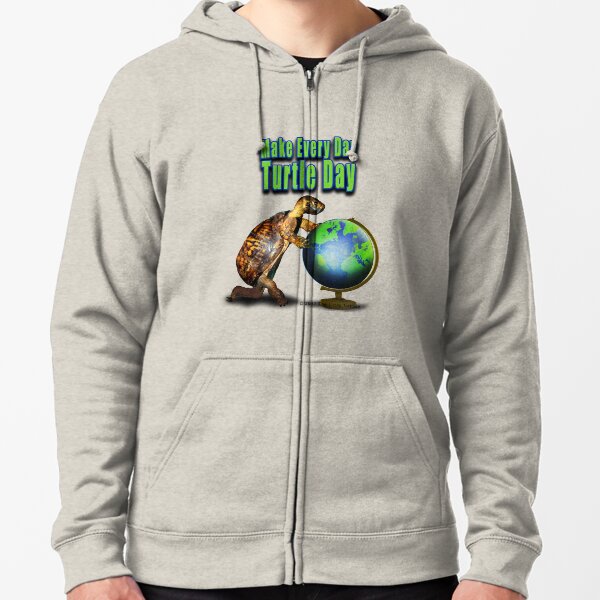 Turtle Day Zipped Hoodie