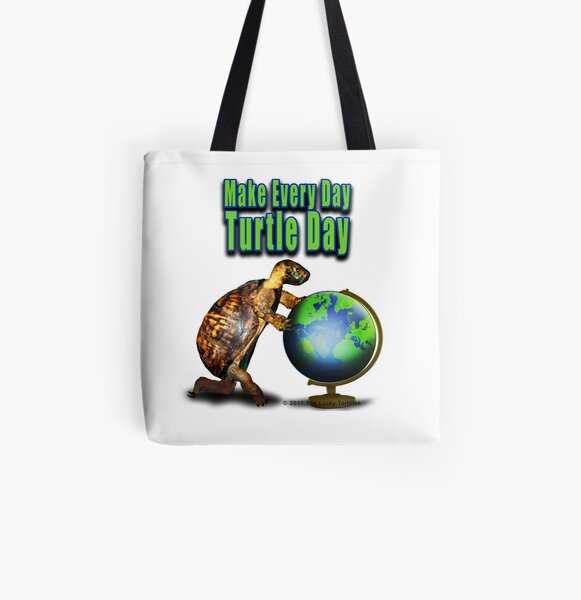 Turtle Day All Over Print Tote Bag