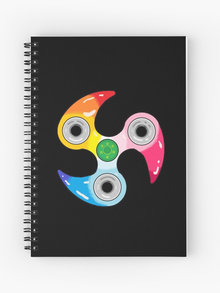 Rainbow Ninja Fidget Spinner Spiral Notebook for Sale by