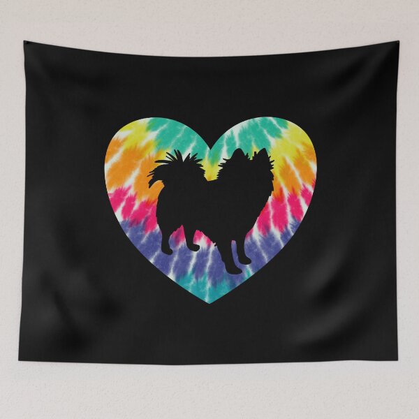 Item preview, Eskie Heart With Tie Dye Print For Eskimo Dog Mom designed and sold by JokeGysen.