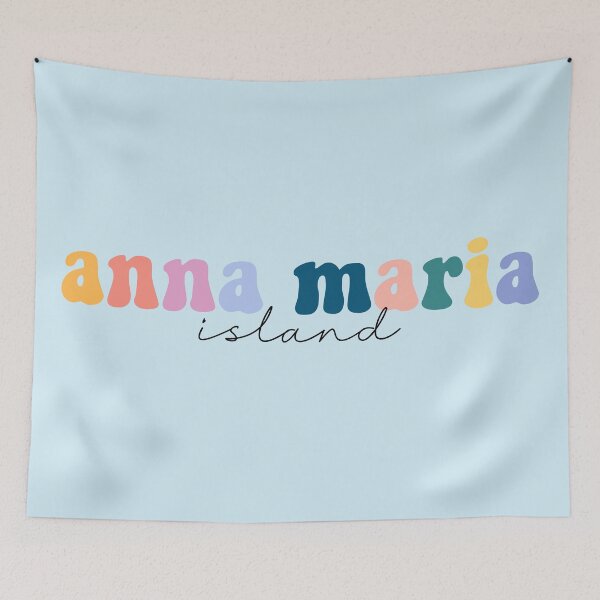 Item preview, Anna Maria Island Florida Groovy Rainbow Pastel Lettering designed and sold by sourpanda.