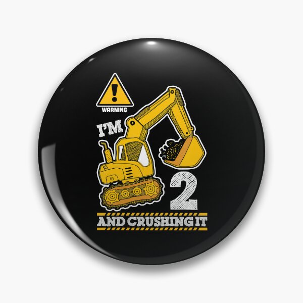 Item preview, Warning I'm 2 And Crushing It Construction Truck 2nd Birthday 2 Years Old Digger Builder designed and sold by MalloWilli.