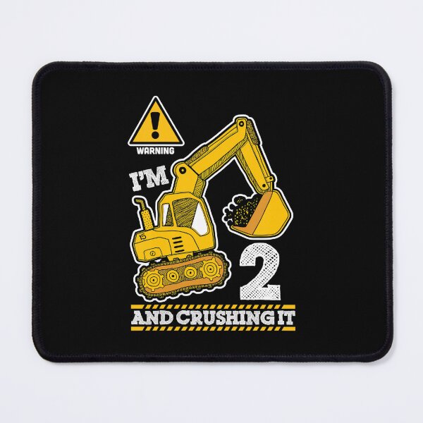 Item preview, Warning I'm 2 And Crushing It Construction Truck 2nd Birthday 2 Years Old Digger Builder designed and sold by MalloWilli.