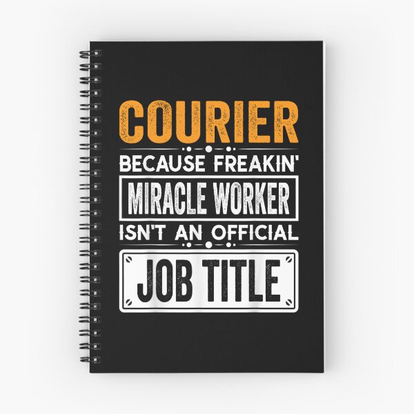 Item preview, courier Because Freaking Miracle Worker Isn’t an Official Job Title, courier Christmas Fathers Day shirt designed and sold by xlnv.