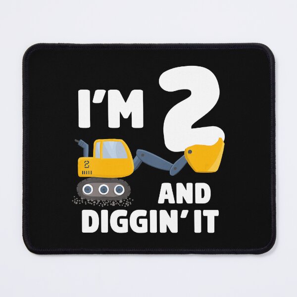 Item preview, I'm 2 And Diggin' It Construction Truck 2nd Birthday Boy 2 Two Year Old Excavator designed and sold by MalloWilli.
