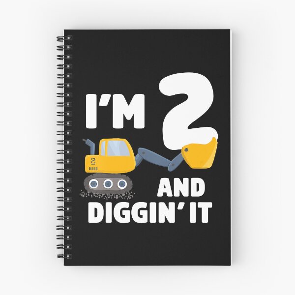 Item preview, I'm 2 And Diggin' It Construction Truck 2nd Birthday Boy 2 Two Year Old Excavator designed and sold by MalloWilli.