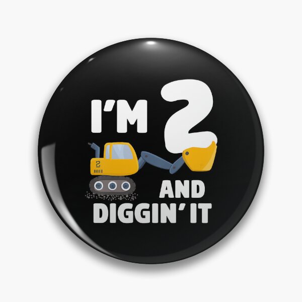 Item preview, I'm 2 And Diggin' It Construction Truck 2nd Birthday Boy 2 Two Year Old Excavator designed and sold by MalloWilli.