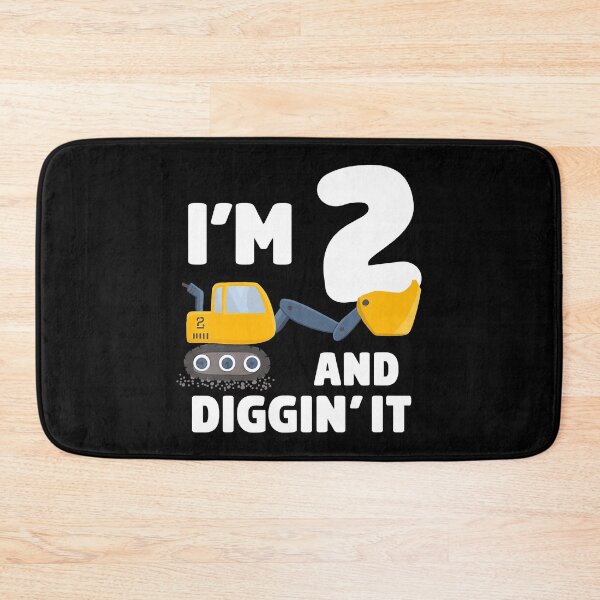 Item preview, I'm 2 And Diggin' It Construction Truck 2nd Birthday Boy 2 Two Year Old Excavator designed and sold by MalloWilli.