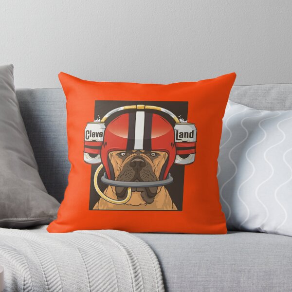 Cleveland Browns Helmet Throw Pillow