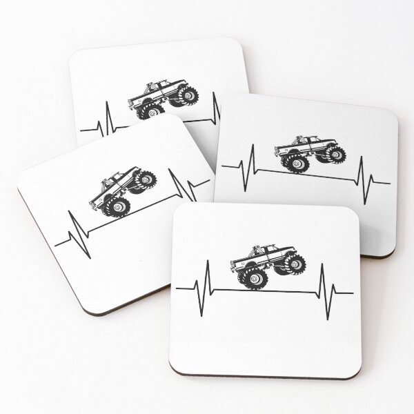 Item preview, Monster Truck ECG Pulse Heartline Heartbeat Frequency Gift designed and sold by Style4You24.