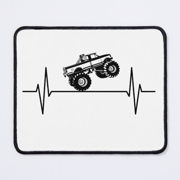 Item preview, Monster Truck ECG Pulse Heartline Heartbeat Frequency Gift designed and sold by Style4You24.