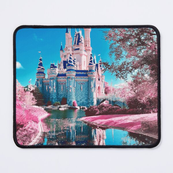 Item preview, Cinderellas Castle photograph blue and hot pink designed and sold by VeryEnglishGent.