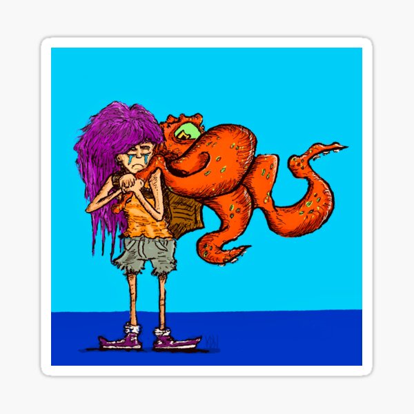 Emotional Support Octopus Sticker