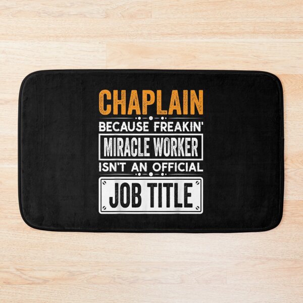 Item preview, chaplain Because Freaking Miracle Worker Isn’t an Official Job Title, chaplain Christmas Fathers Day shirt designed and sold by xlnv.