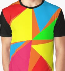 Multi color Triangle Design Graphic T-Shirt