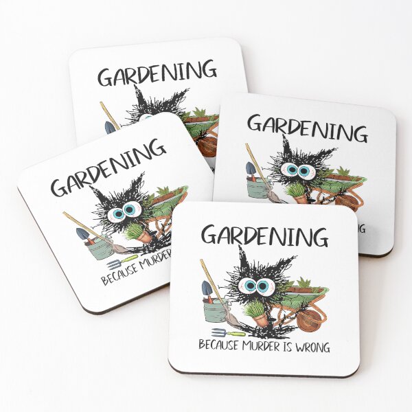 Item preview, Black Cat Do Gardening Because Murder Is Wrong designed and sold by adxota.