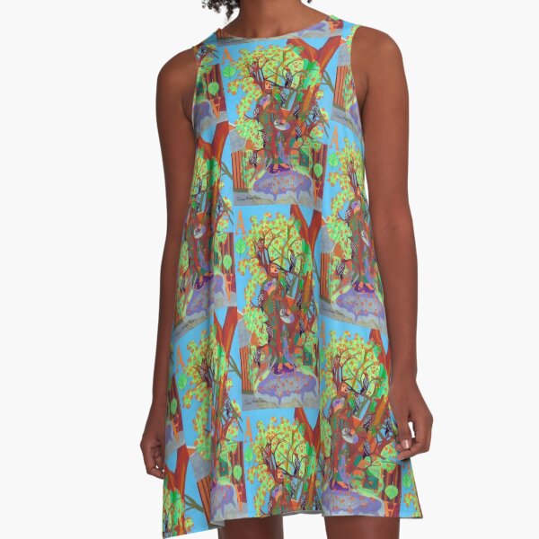 Apogee of an Apricot Tree A-Line Dress