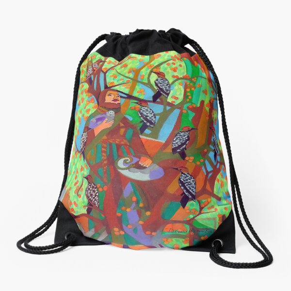 Apogee of an Apricot Tree Drawstring Bag