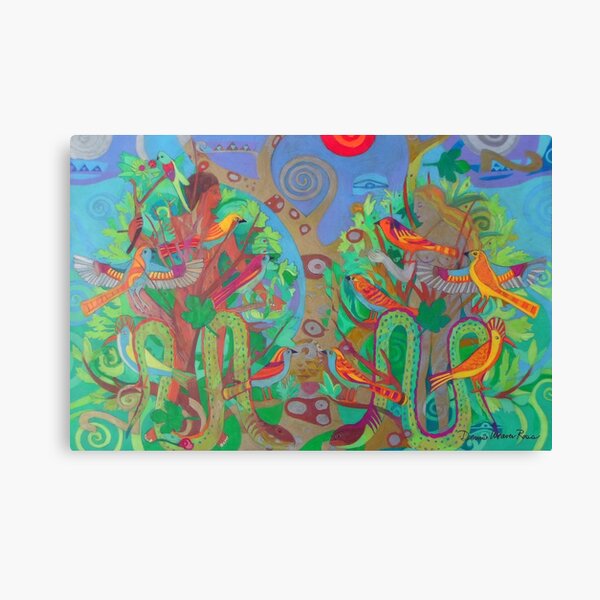 Two Trees and Fig Leaves in the Garden of Desire Canvas Print