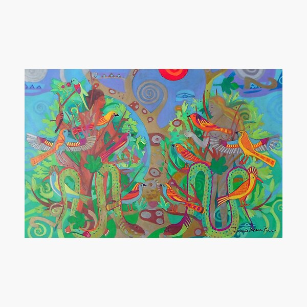 Two Trees and Fig Leaves in the Garden of Desire Photographic Print