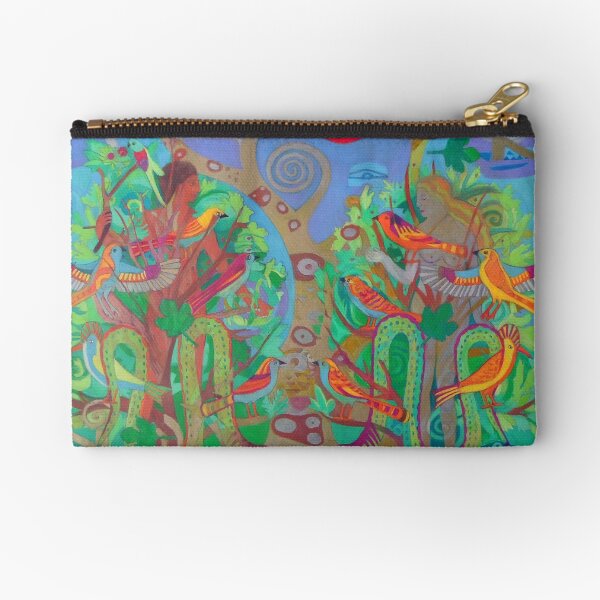 Two Trees and Fig Leaves in the Garden of Desire Zipper Pouch