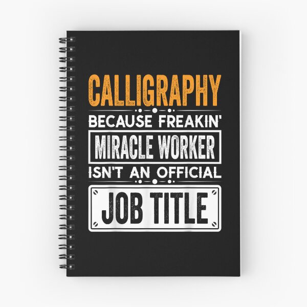Item preview, calligraphy Because Freaking Miracle Worker Isn’t an Official Job Title, calligraphy Christmas Fathers Day shirt designed and sold by xlnv.