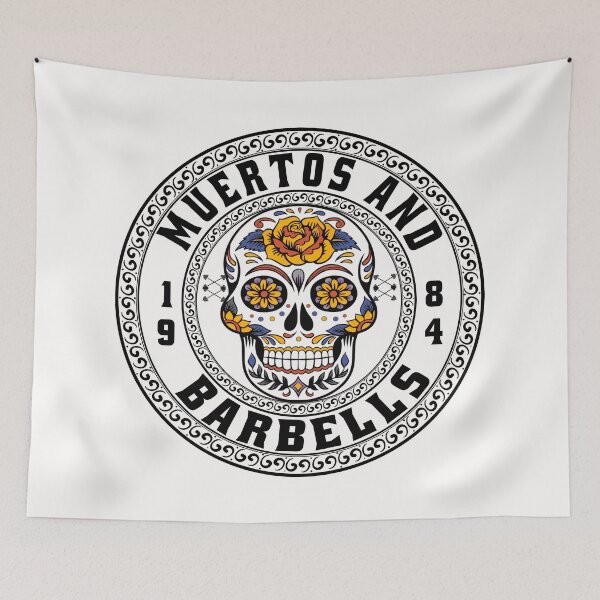 Item preview, Muertos and Barbells Calavera Mexican Sugar Skull For Light Colors designed and sold by DigitalInspired.