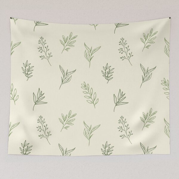 Item preview, Green leaf pattern designed and sold by NazarliNigar.