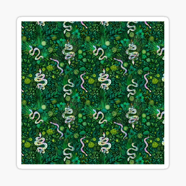 Item preview, Serpents Colorés dans L'Herbe (Colorful Snakes in the Grass)  designed and sold by IrishVikingDesigns.