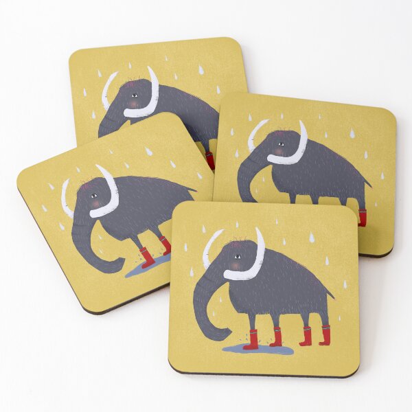 Item preview, Rain Day Woolly Mammoth designed and sold by Kathy Osborne Studio.