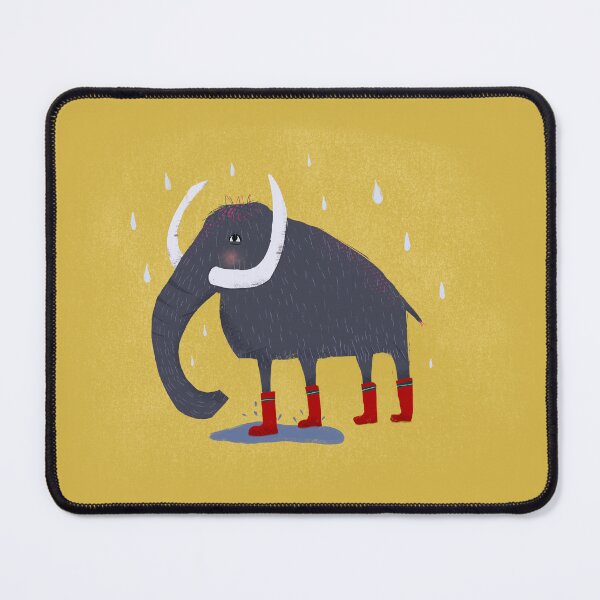 Item preview, Rain Day Woolly Mammoth designed and sold by Kathy Osborne Studio.