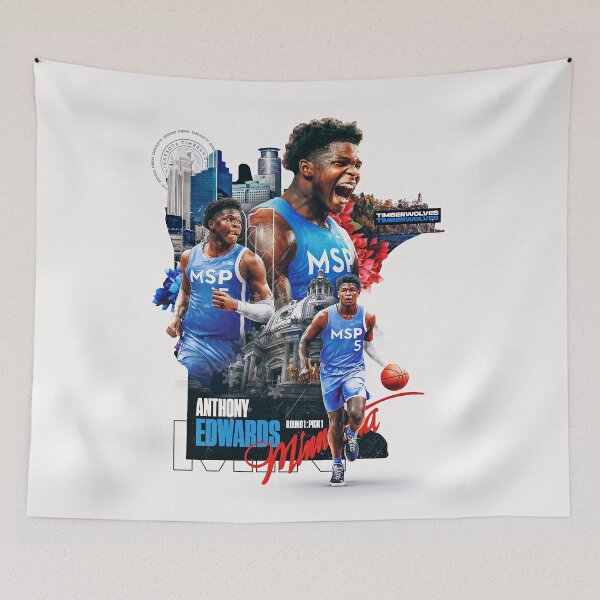 Item preview, Anthony Edwards 1 Basketball designed and sold by MichaelBK11.