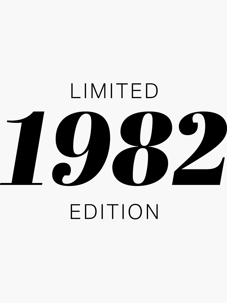 "Limited Vintage Edition Established 1982" Sticker for Sale by