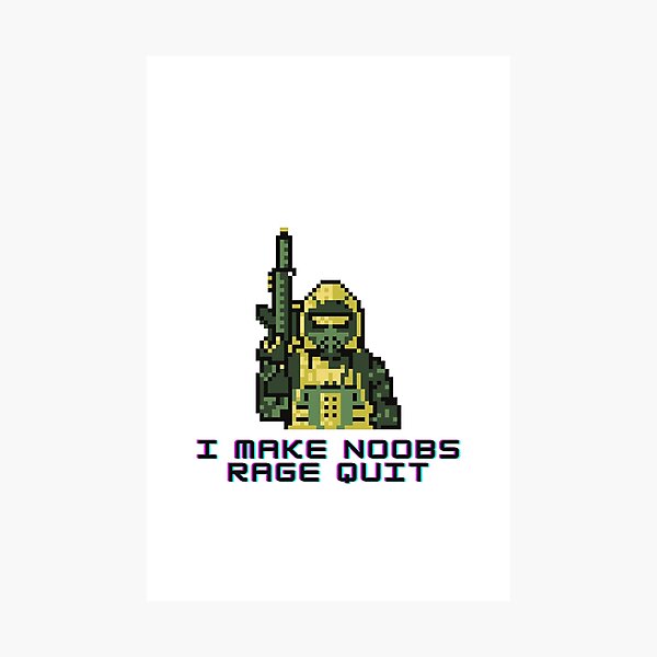 I make noobs rage quit Sticker for Sale by RedaDHB