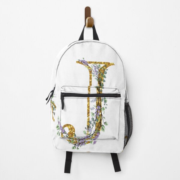 Item preview, The Alphabet | The letter “J”| romantic Eucalyptus and Lavender floral illustration | floral Monogram | gold glitter alphabet designed and sold by hollycooper.