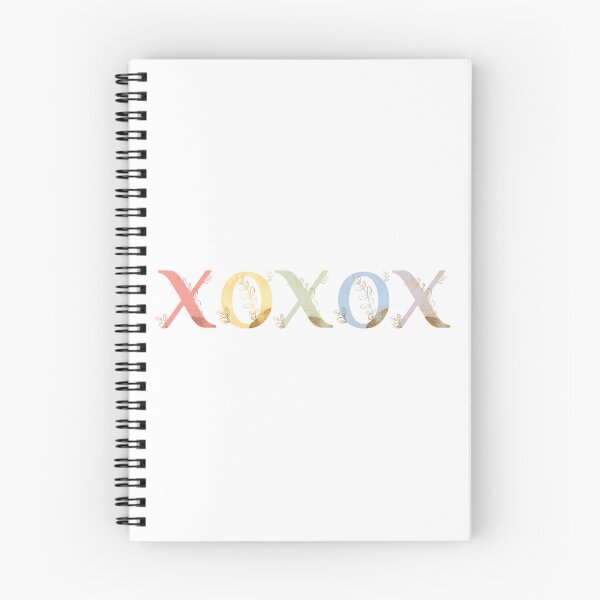Item preview, xoxox - Rainbow Typography, Leafy Letters, Botany, White Background designed and sold by AmbiguNation.