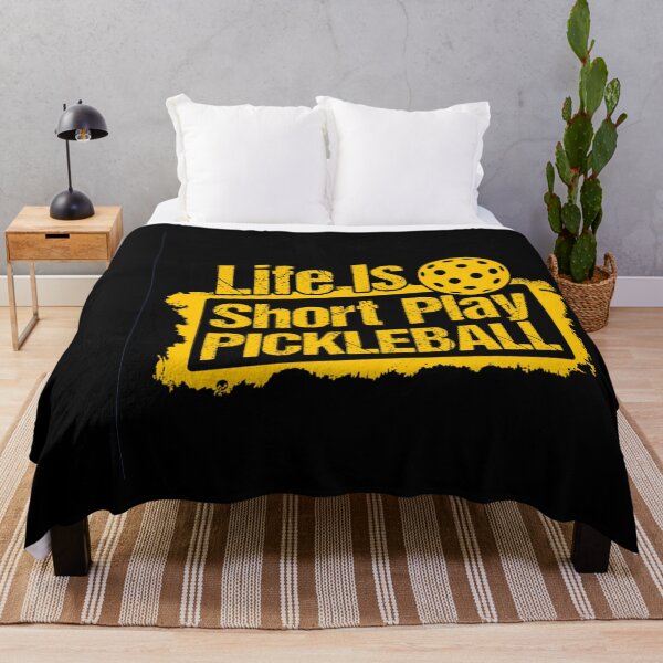 Item preview, Pickleball - Life Is Short - Play Pickleball ! - Black Background designed and sold by CreativeCranium.