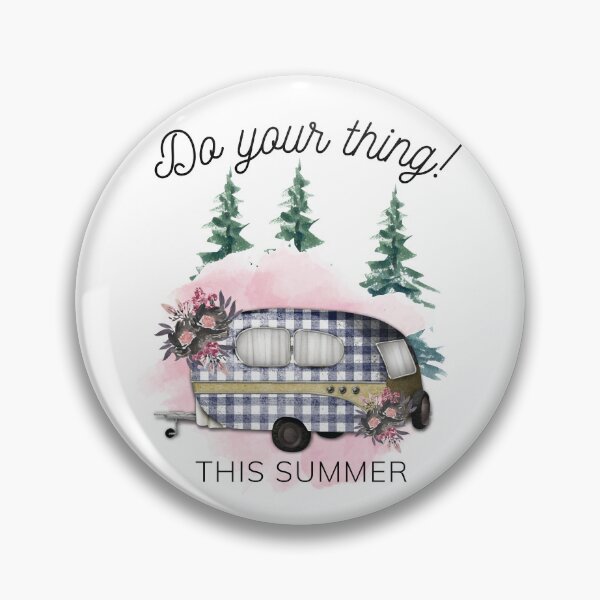 Item preview, Do your thing this summer!  Pink retro Camping addition  designed and sold by Jennykies.