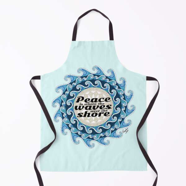 Item preview, Peace is Where the Waves Meet the Shore, Seascape Abstract Digital Art. designed and sold by Random Shern Creations.