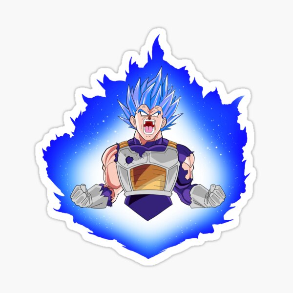 Dragon Ball Z - Vegeta Super Saiyan Blue Anime Decal Sticker – KyokoVinyl