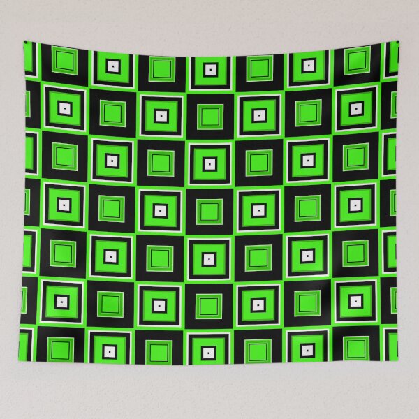 Item preview, Retro Inspired Neon Green Squares designed and sold by TotallyRetroArt.