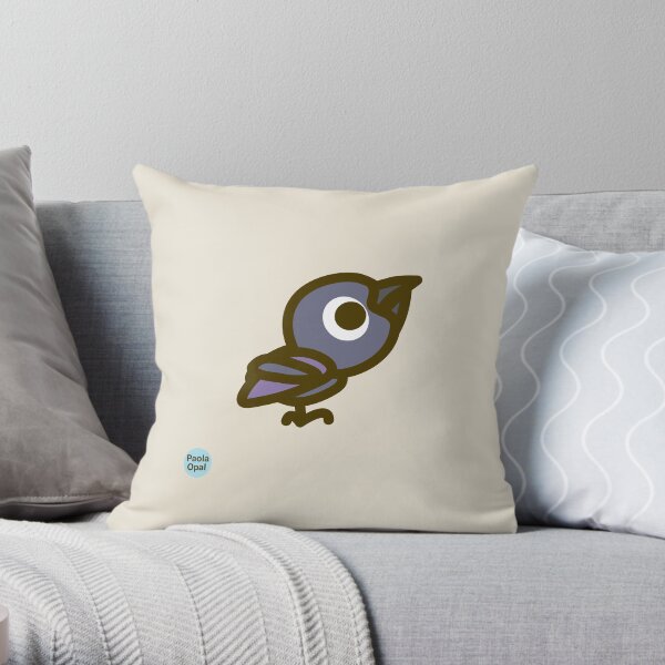 Kawwa the Crow from the Simply Small Series Throw Pillow