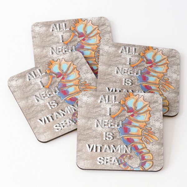 Item preview, Seahorse, All I need is vitamin sea, ocean designed and sold by DebbieJoyArt.