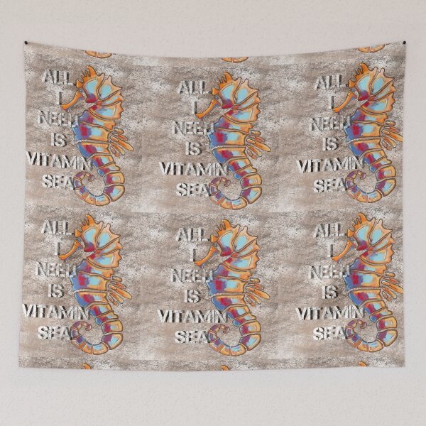 Item preview, Seahorse, All I need is vitamin sea, ocean designed and sold by DebbieJoyArt.