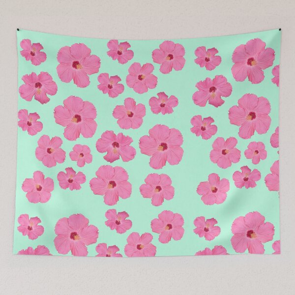 Item preview, Hibiscus on mint designed and sold by AncientDreamer.