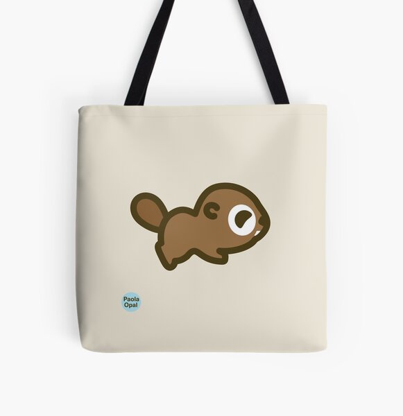 Bitsy the Beaver from the Simply Small Series All Over Print Tote Bag