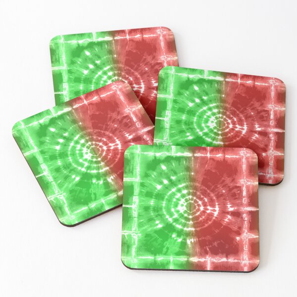 Item preview, Red and Green Christmas Tie Dyed designed and sold by UniqueDecals.