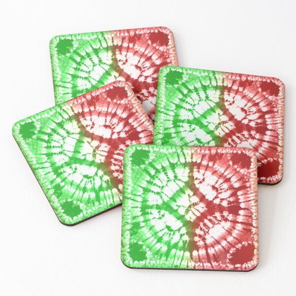 Item preview, Christmas Red and Green Tie Dyed designed and sold by UniqueDecals.