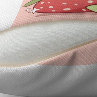 Alternate view of Frog with strawberry Floor Pillow